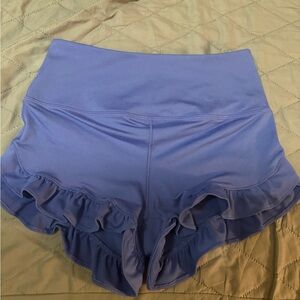 FP Movement by Free People Purple Ruffle Athletic Shorts